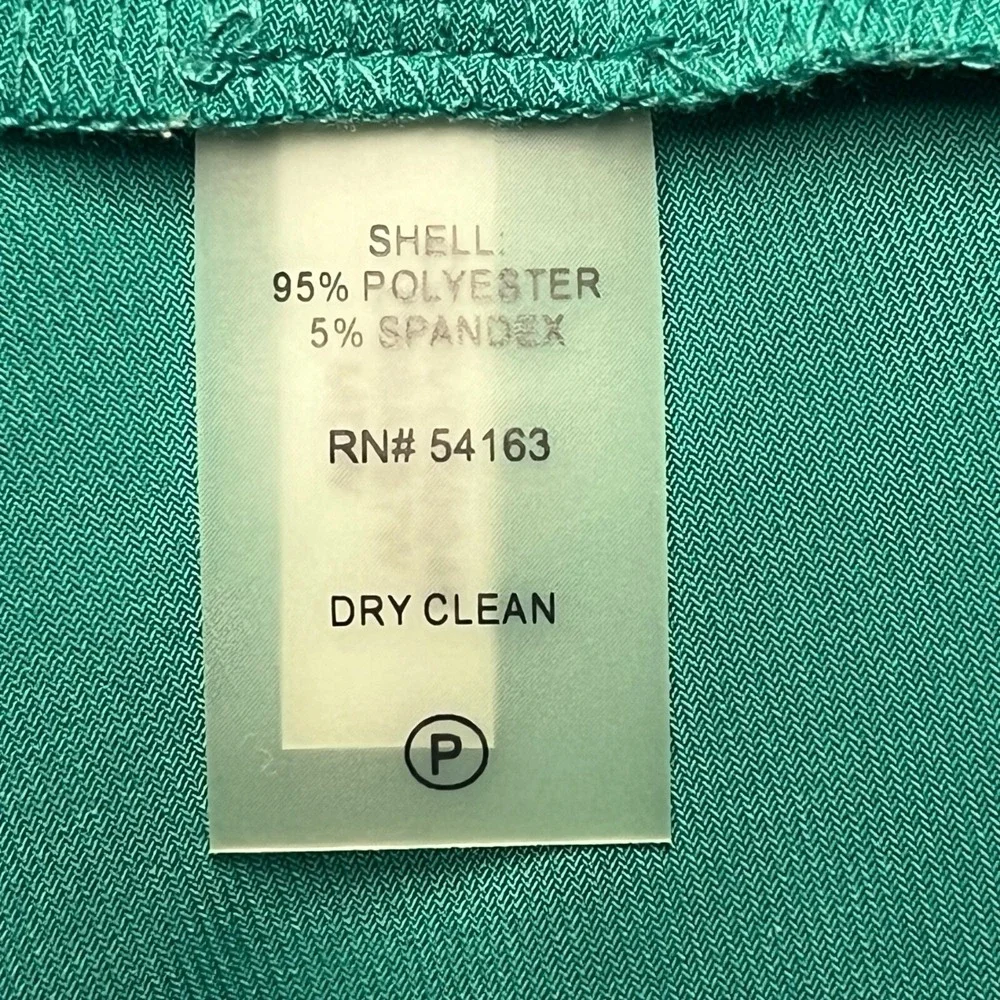 Calvin‎ Klein Shift Dress Womens 6 Green Gold Chain Detail Sleeveless V-Neckline - Picture 8 of 10